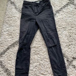 Madewell curvy skinny hi rise gray jeans sz 26